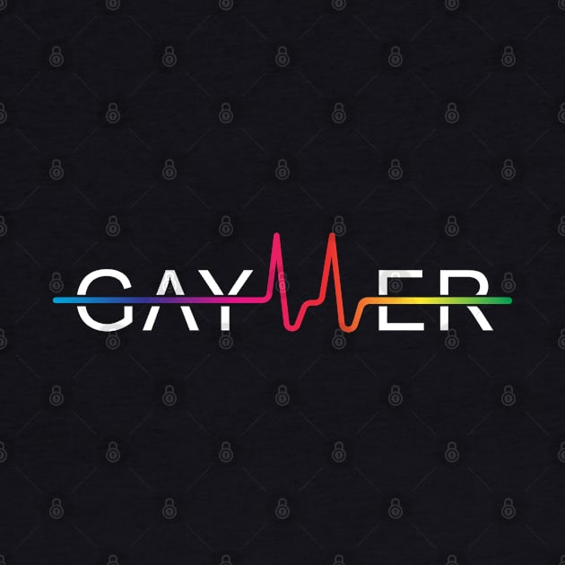 Gaymer Girl / Boy Gamer Gayming Gay Pride Heartbeat by stuffbyjlim